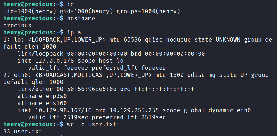 Precious | Write Up | Hack The Box