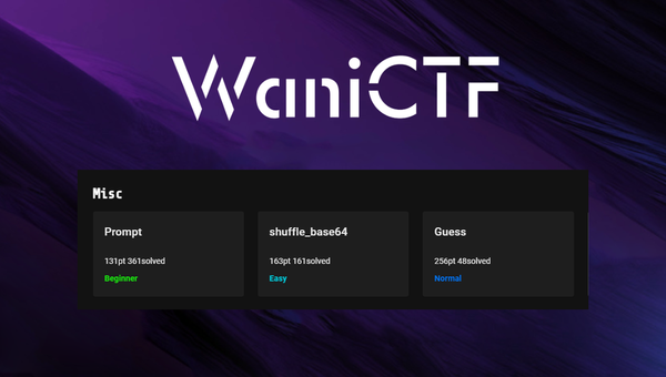 WaniCTF 2023 | Writeup for Misc Challenges